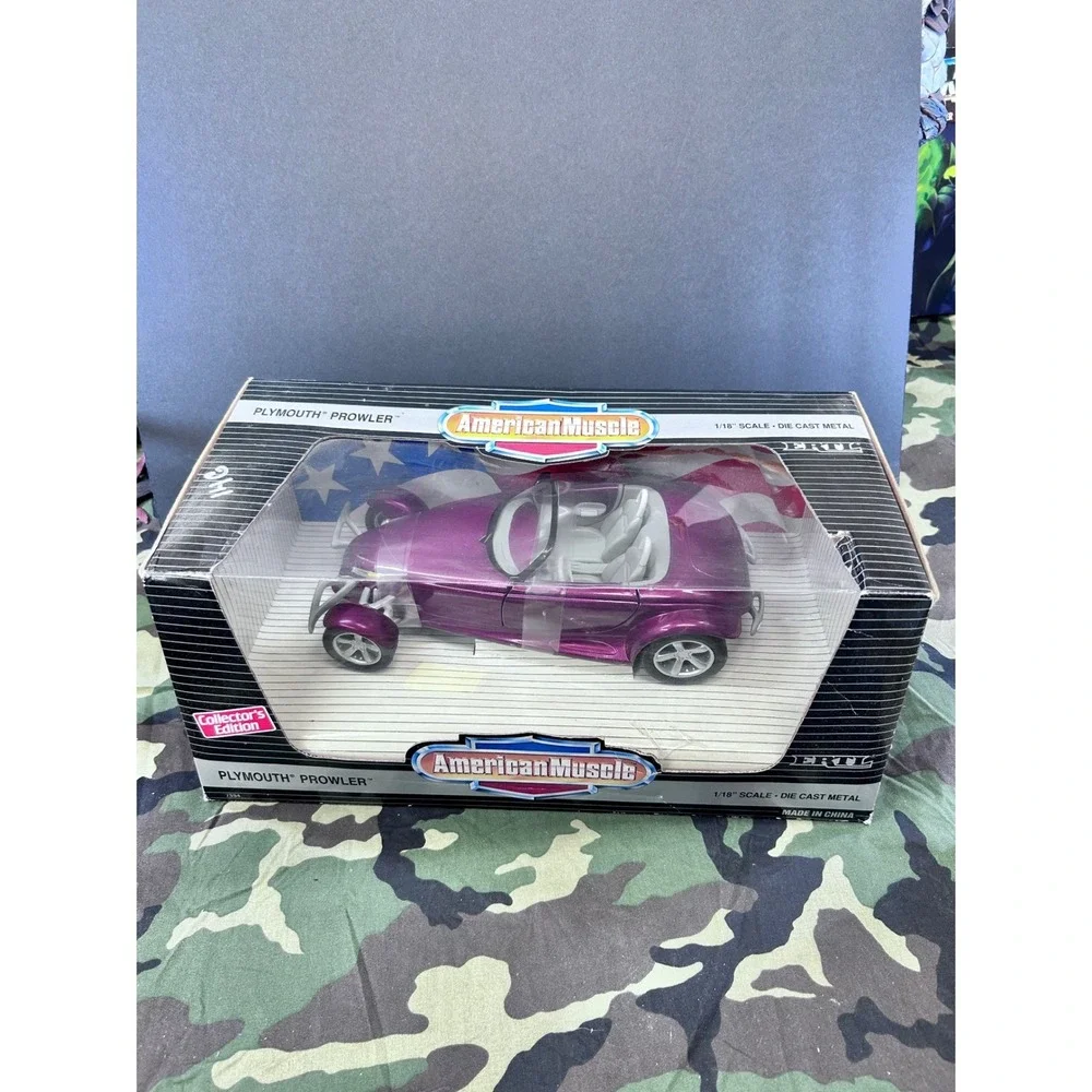 ERTL American Muscle Plymouth Prowler Purple 1/18 Scale Die Cast Metal 7394